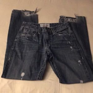 Big star distressed blue jeans size 31L